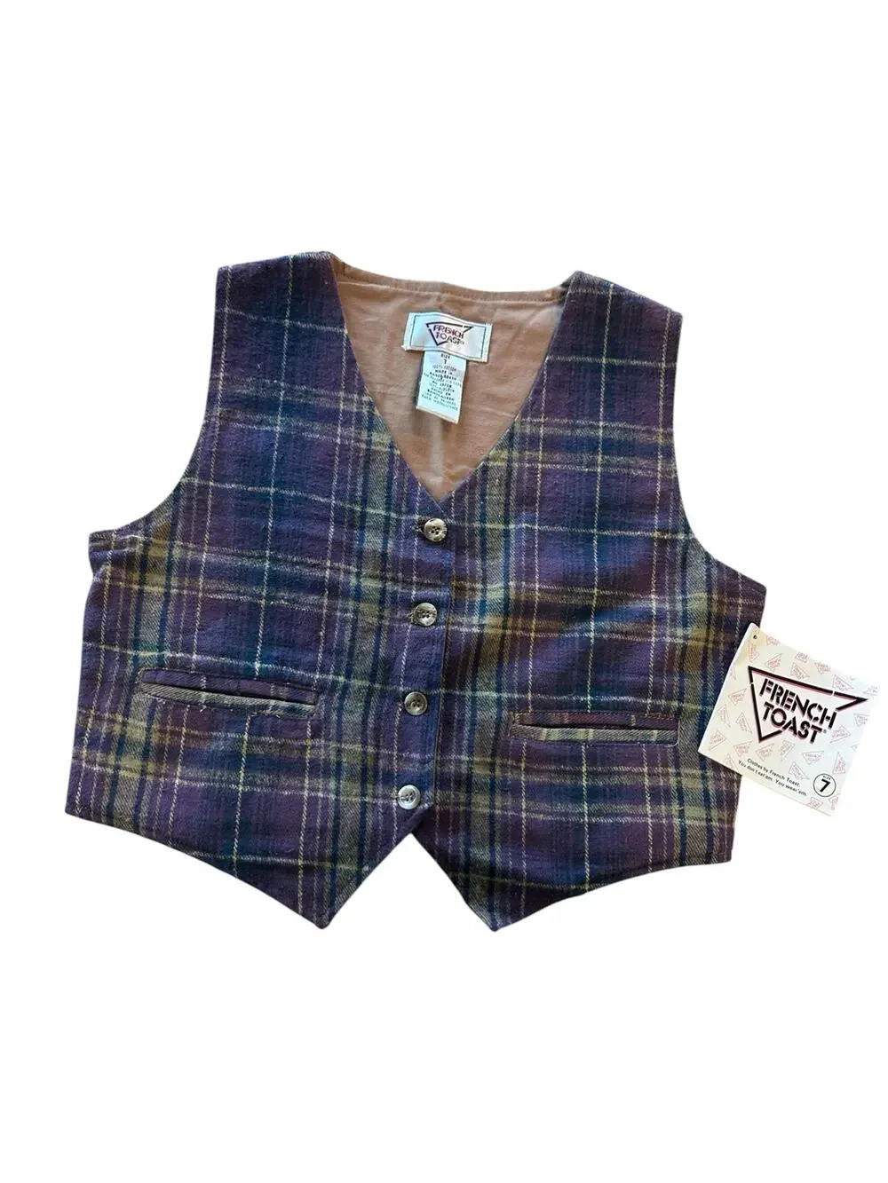 Vintage French Toast Vest kids Size 7